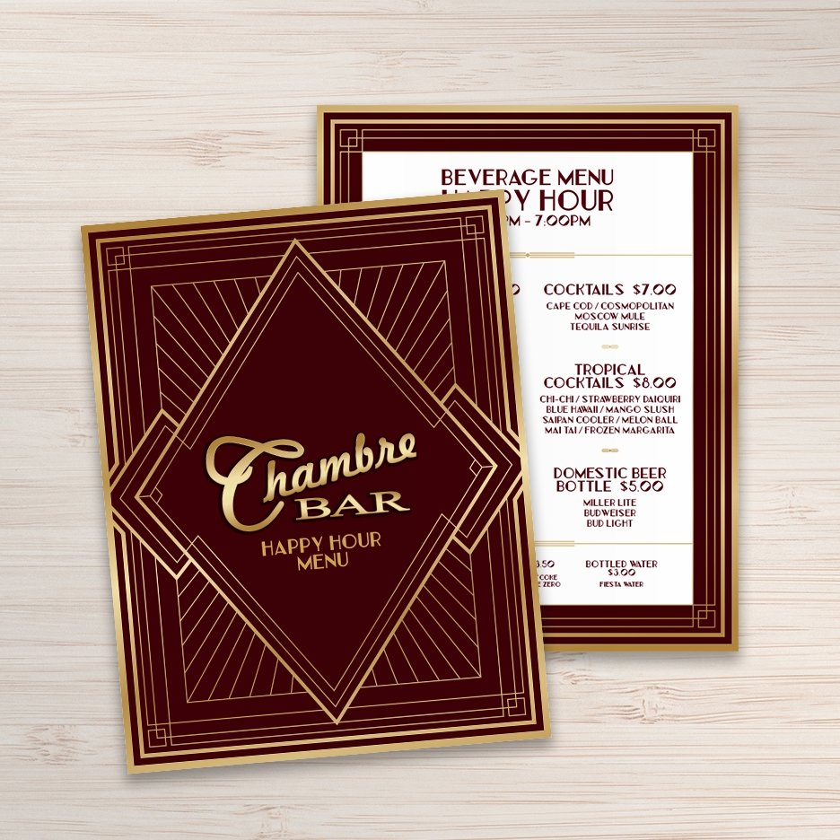 Waterproof Flat Table Menus Size A4 - TerraSlate Inc.