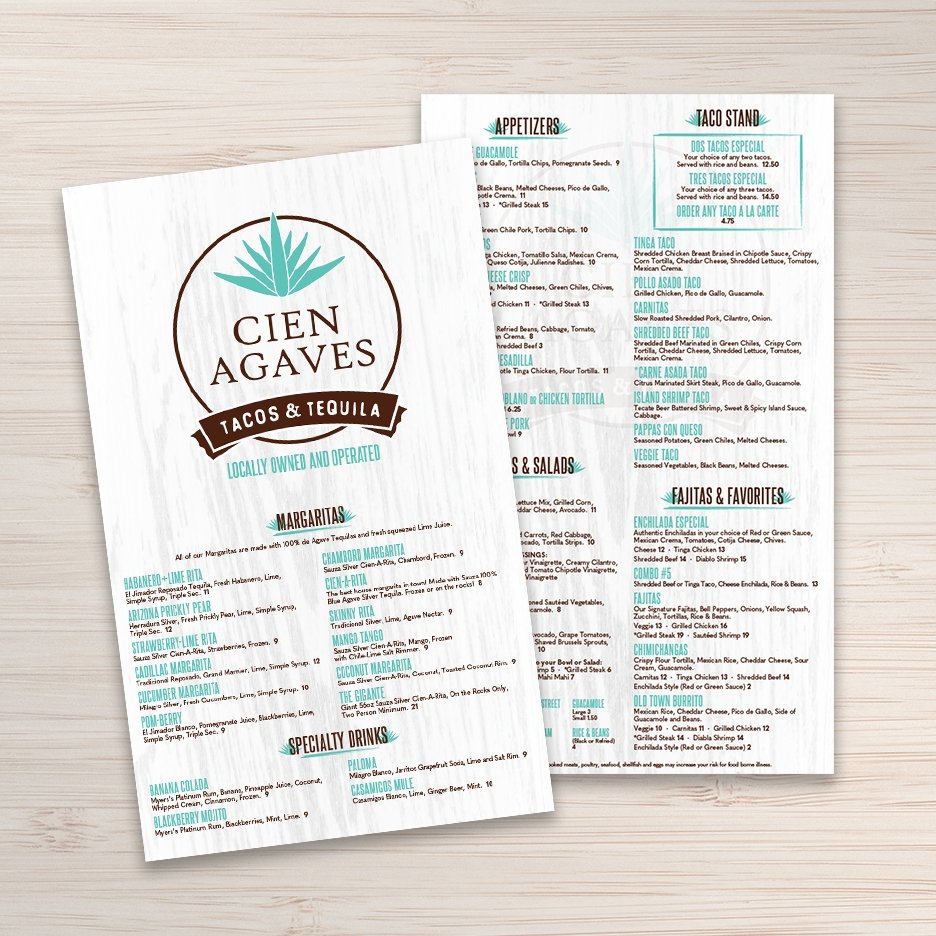 Waterproof Flat Table Menus 8.5" x 14” - TerraSlate Inc.