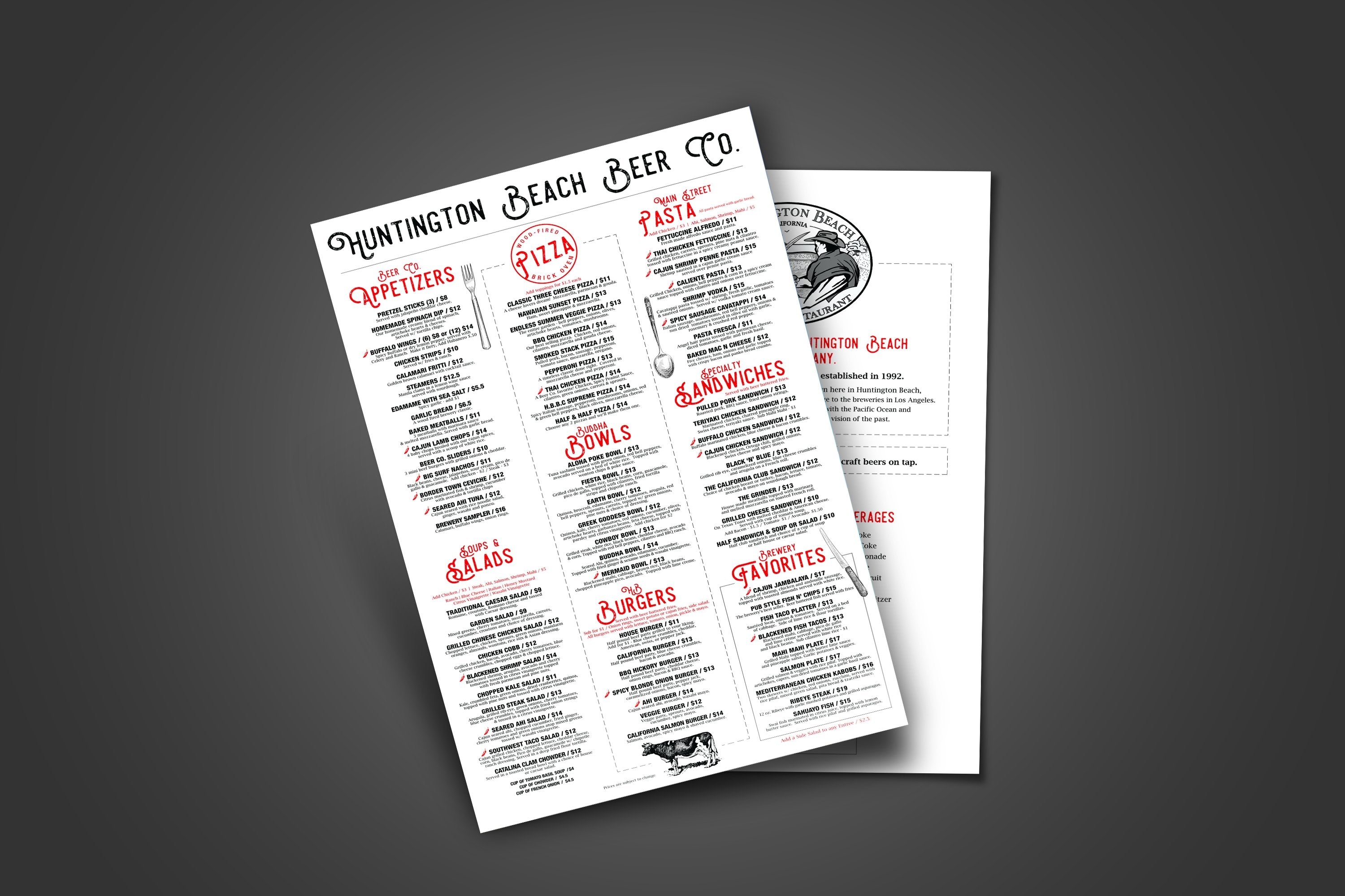 Waterproof Flat Table Menus 12" x 18" - TerraSlate Inc.