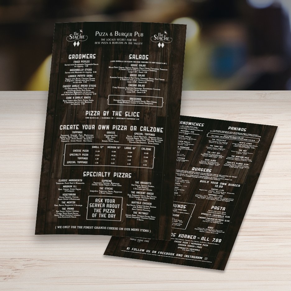 Waterproof Flat Table Menus 13" x 19" - TerraSlate Inc.