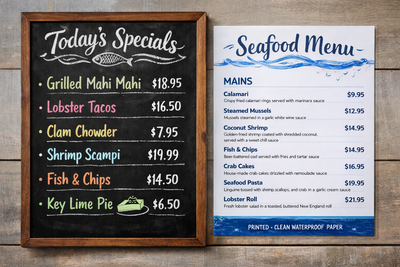Chalkboard Menus Vs. Printed Menus: Pros, Cons & Costs