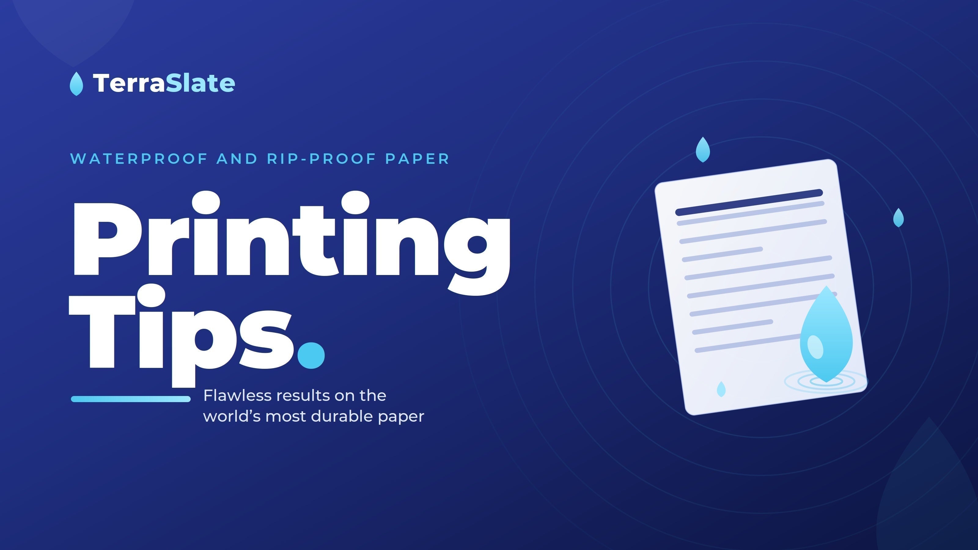 TerraSlate Printing Tips