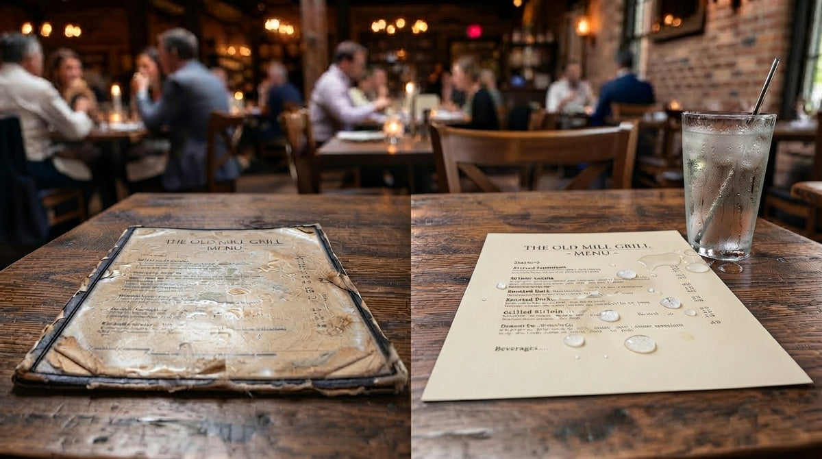 Waterproof Menus vs. Laminated Menus: A Real Cost Breakdown for Restaurant Owners