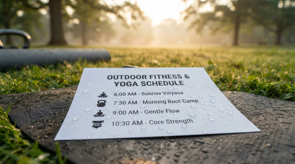 Waterproof Paper For Outdoor Yoga And Fitness Class Schedules