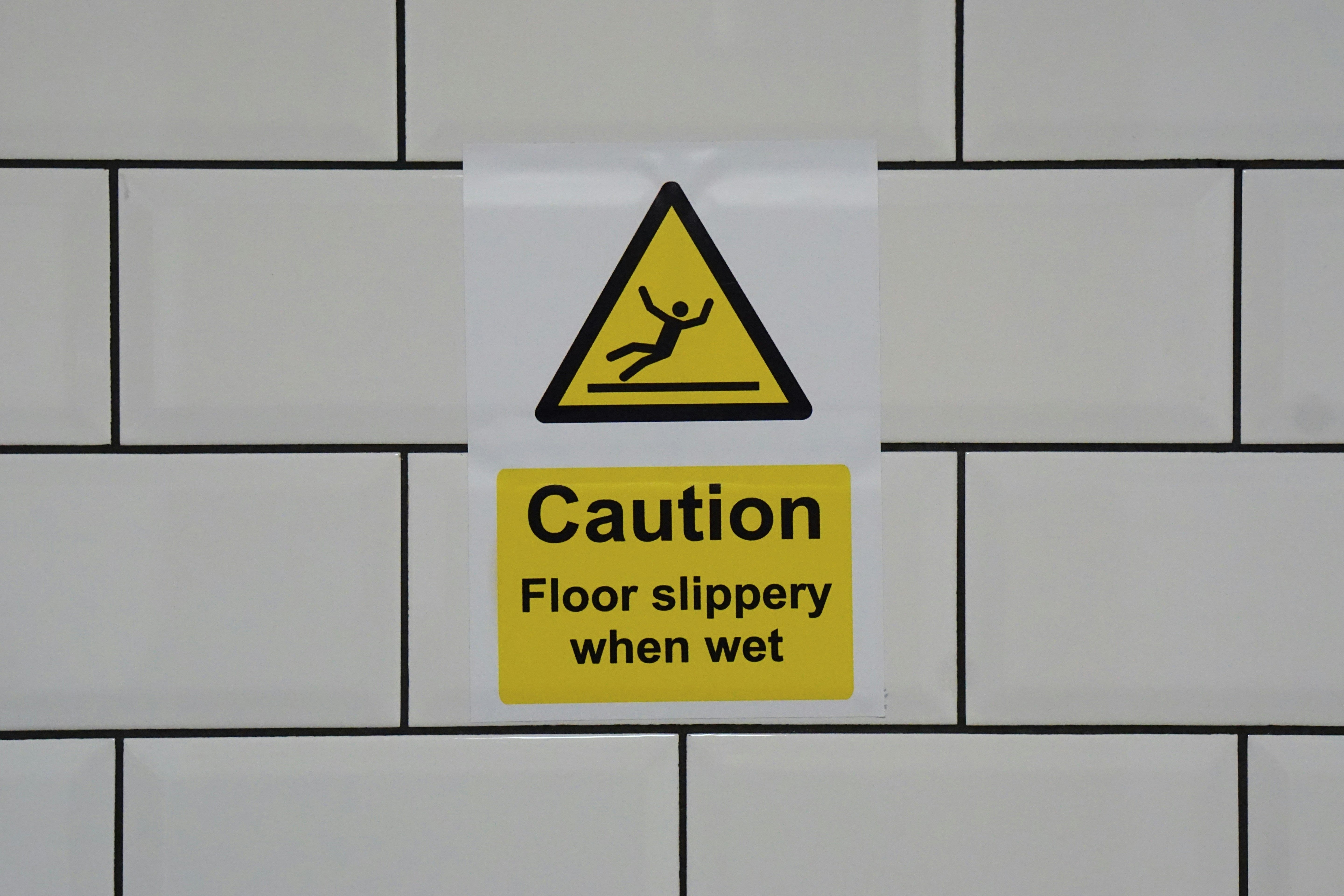 caution wet floor sign