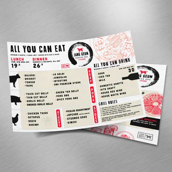Korean BBQ Menu Templates