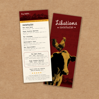 Upscale Western Steakhouse Menu Template - 4.25" x 11"