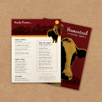 Upscale Western Steakhouse Menu Template - 8.5" x 11"