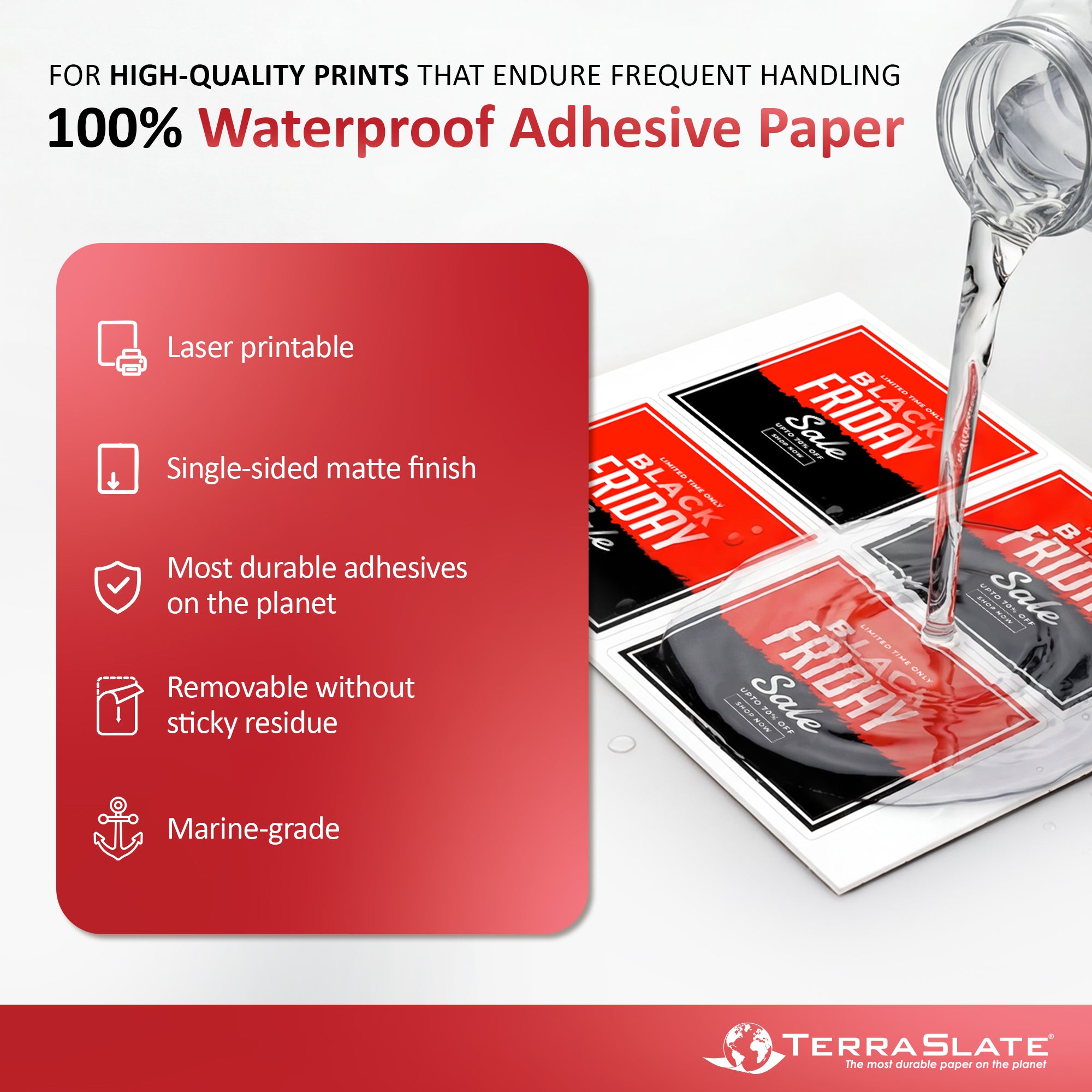 Blank Waterproof Adhesive Labels