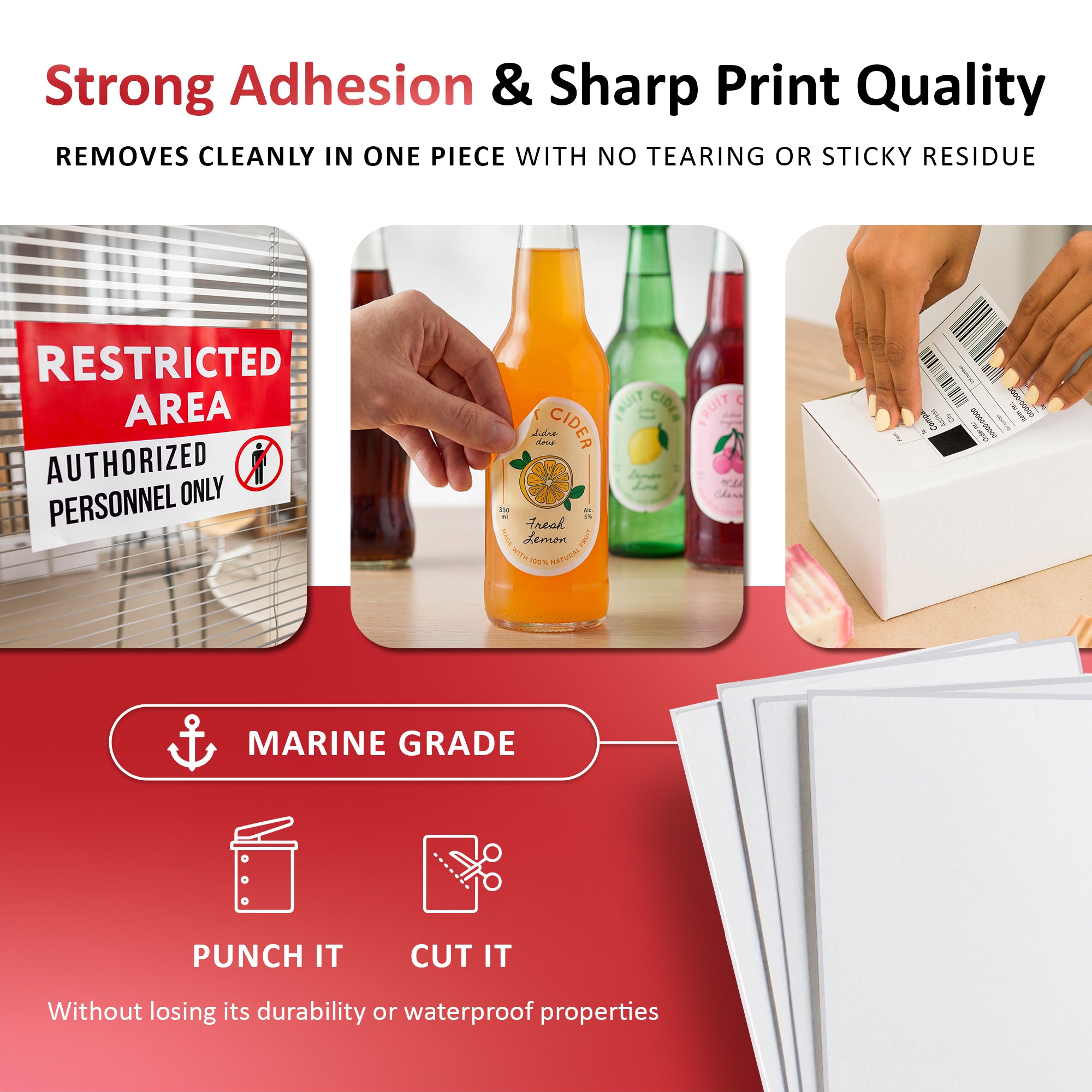 Blank Waterproof Adhesive Labels