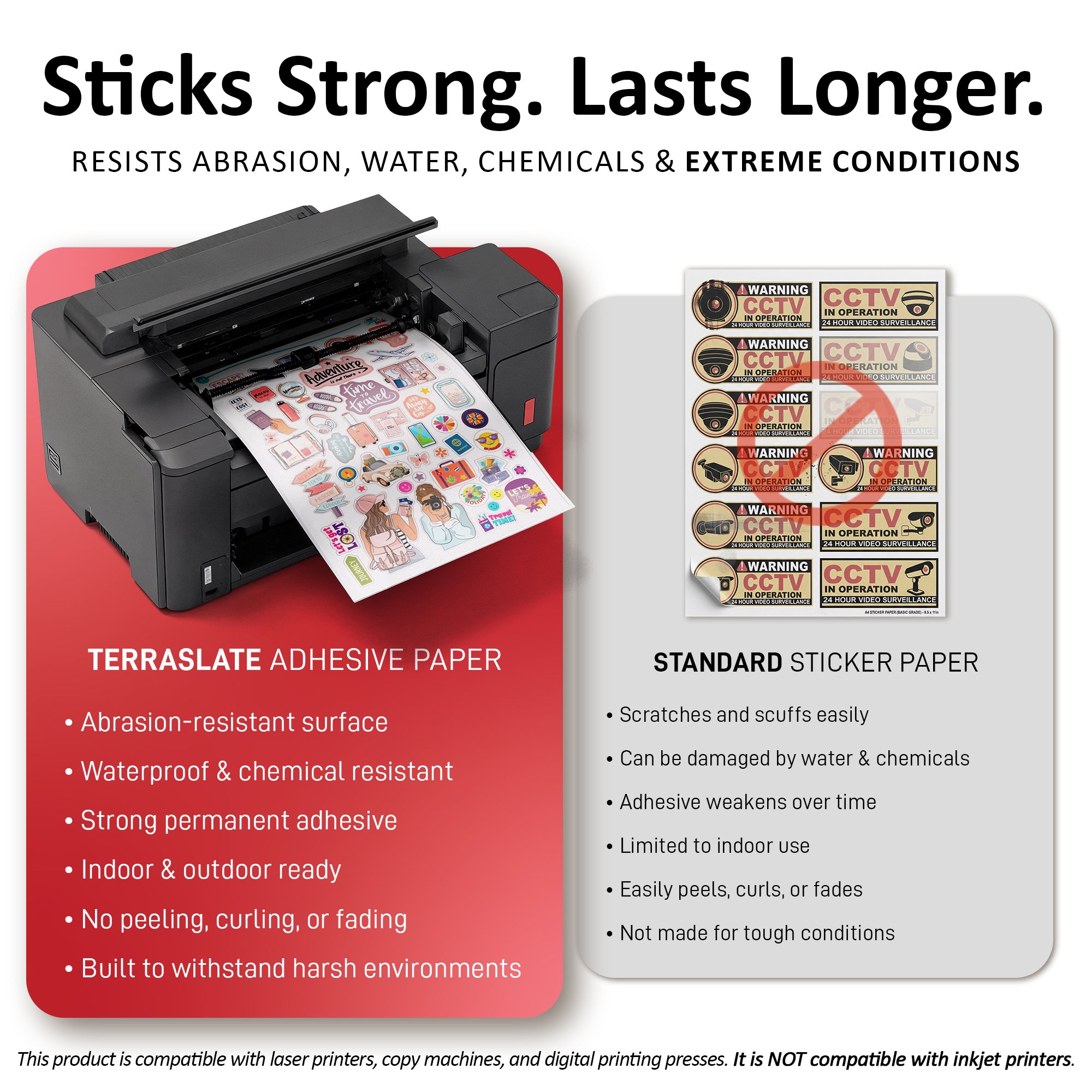 Blank Waterproof Adhesive Labels