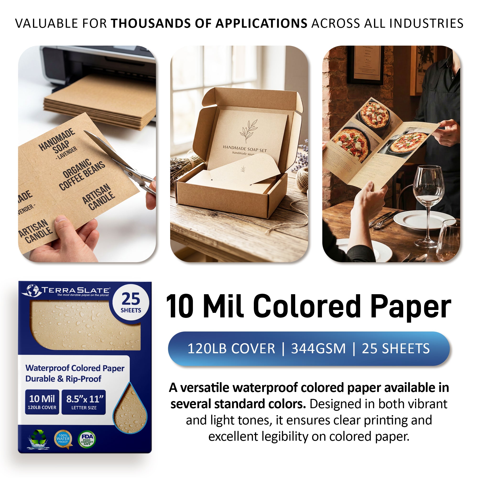 Waterproof Colored Paper!