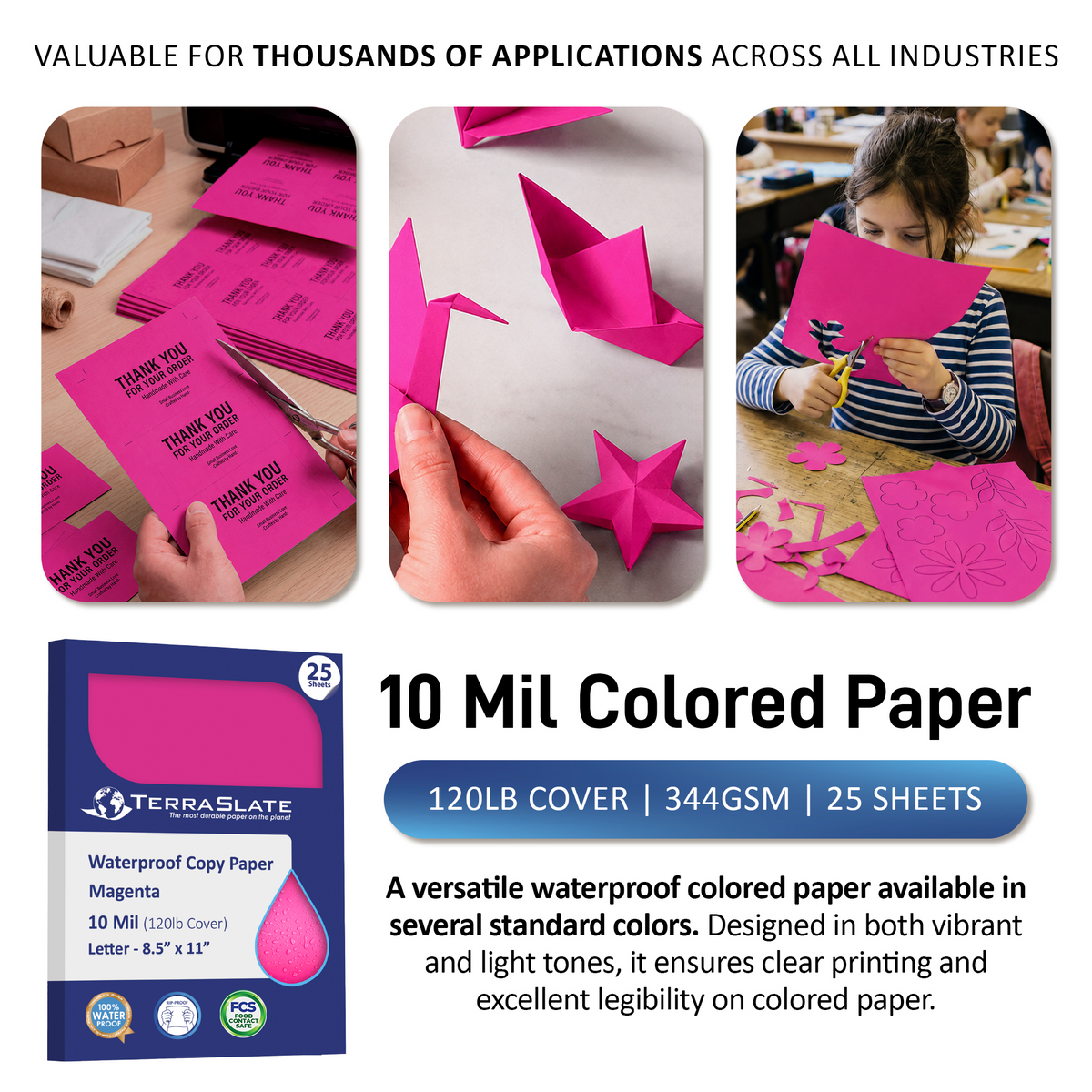Papier de couleur imperméable !