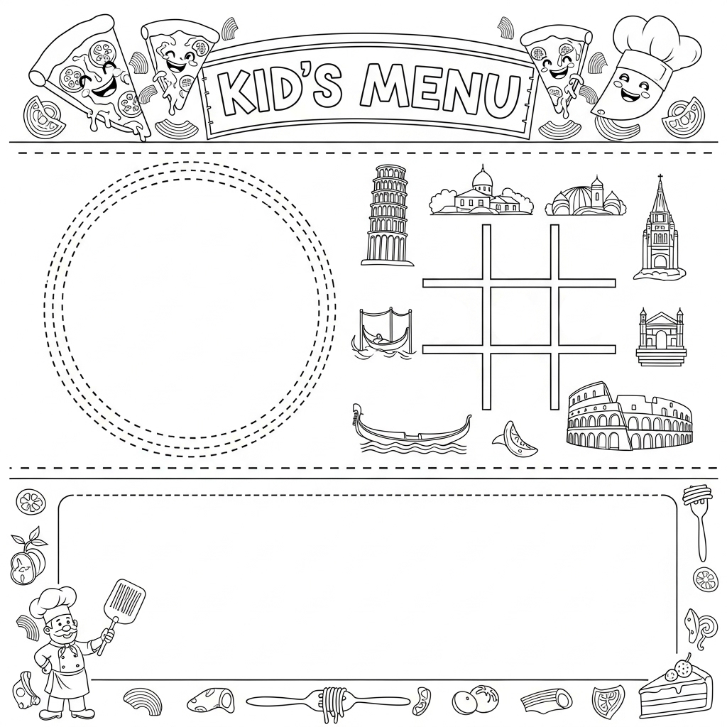 Western Kids Menu Template