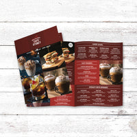 Modern Cafe Menu Template 12" x 18" Bi-Fold