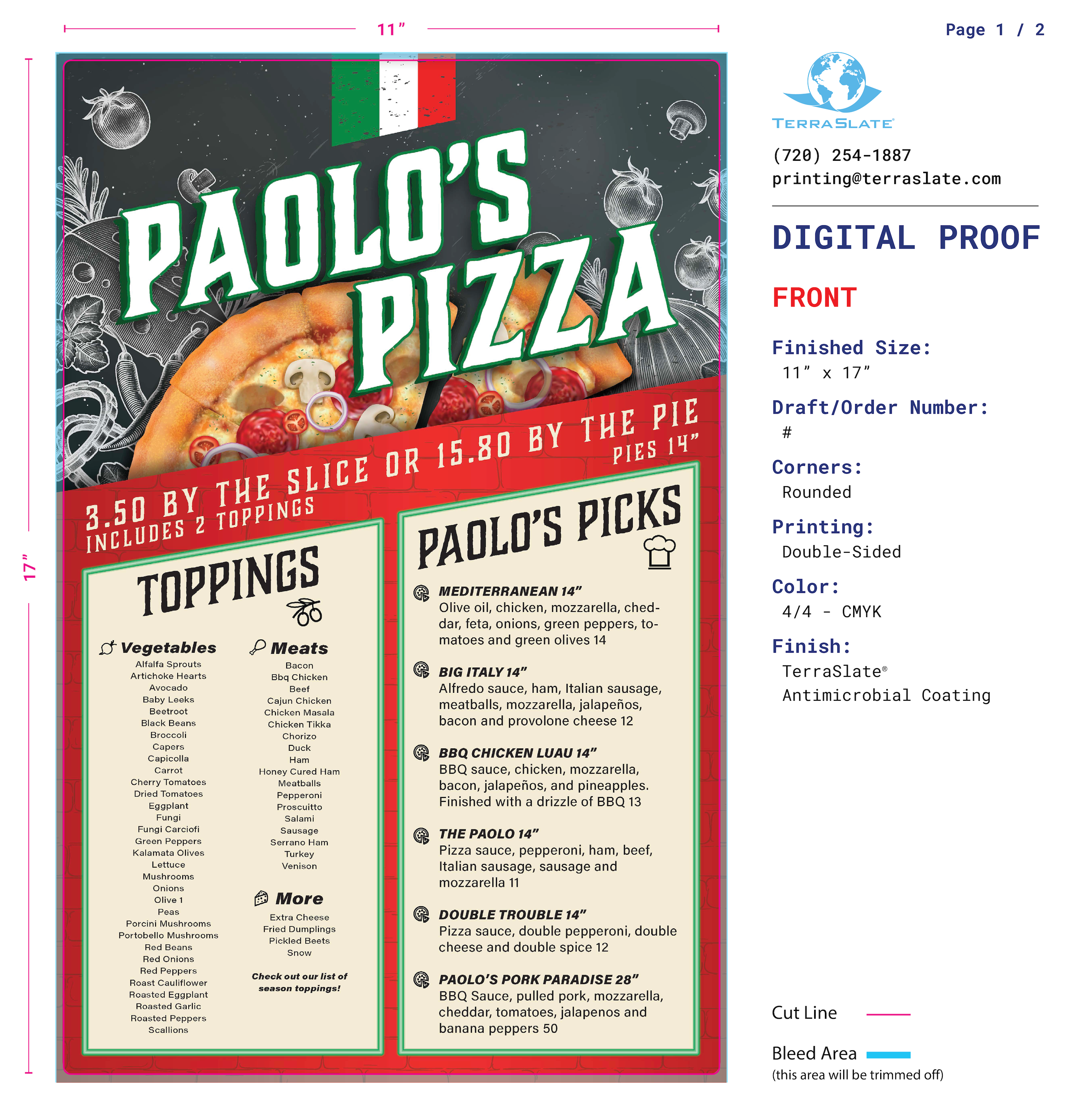 Digital Proof, Photo Proof, and Physical Proof by Mail - Free Overnight Shipping Included