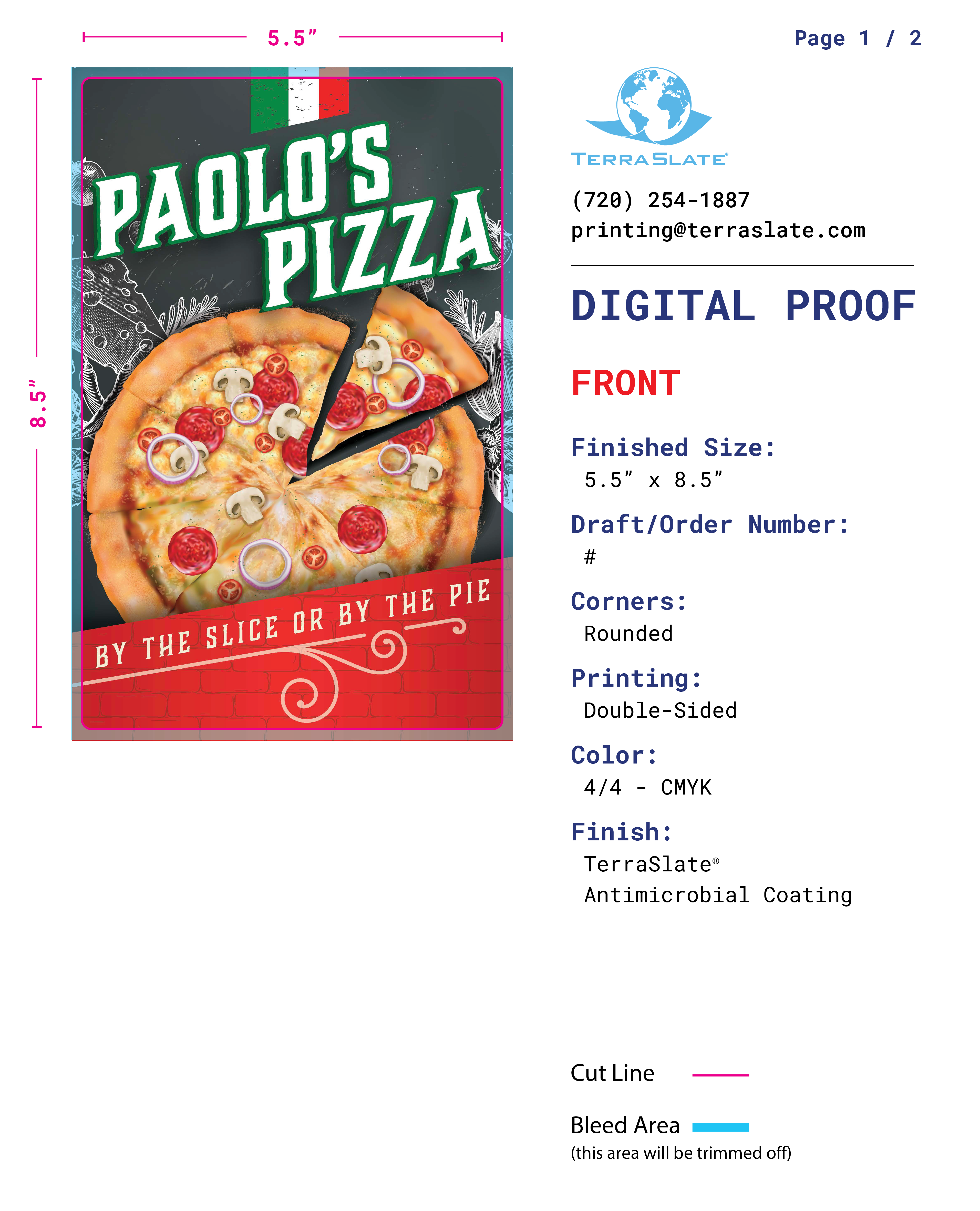 Digital Proof, Photo Proof, and Physical Proof by Mail - Free Overnight Shipping Included