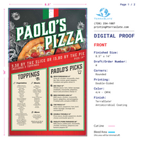 Digital Proof, Photo Proof, and Physical Proof by Mail - Free Overnight Shipping Included