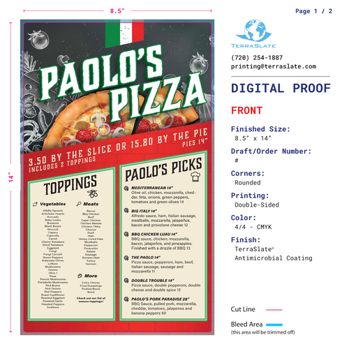 Digital Proof, Photo Proof, and Physical Proof by Mail - Free Overnight Shipping Included