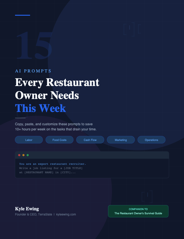 FREE Download: 15 AI Prompts for Restaurant Operators