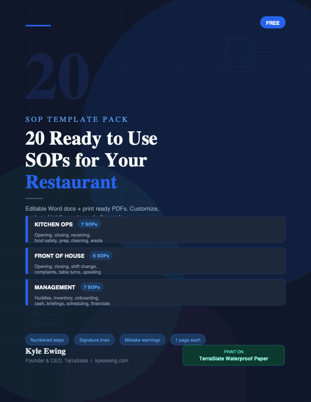 FREE Download: 20 Ready to Use SOPs
