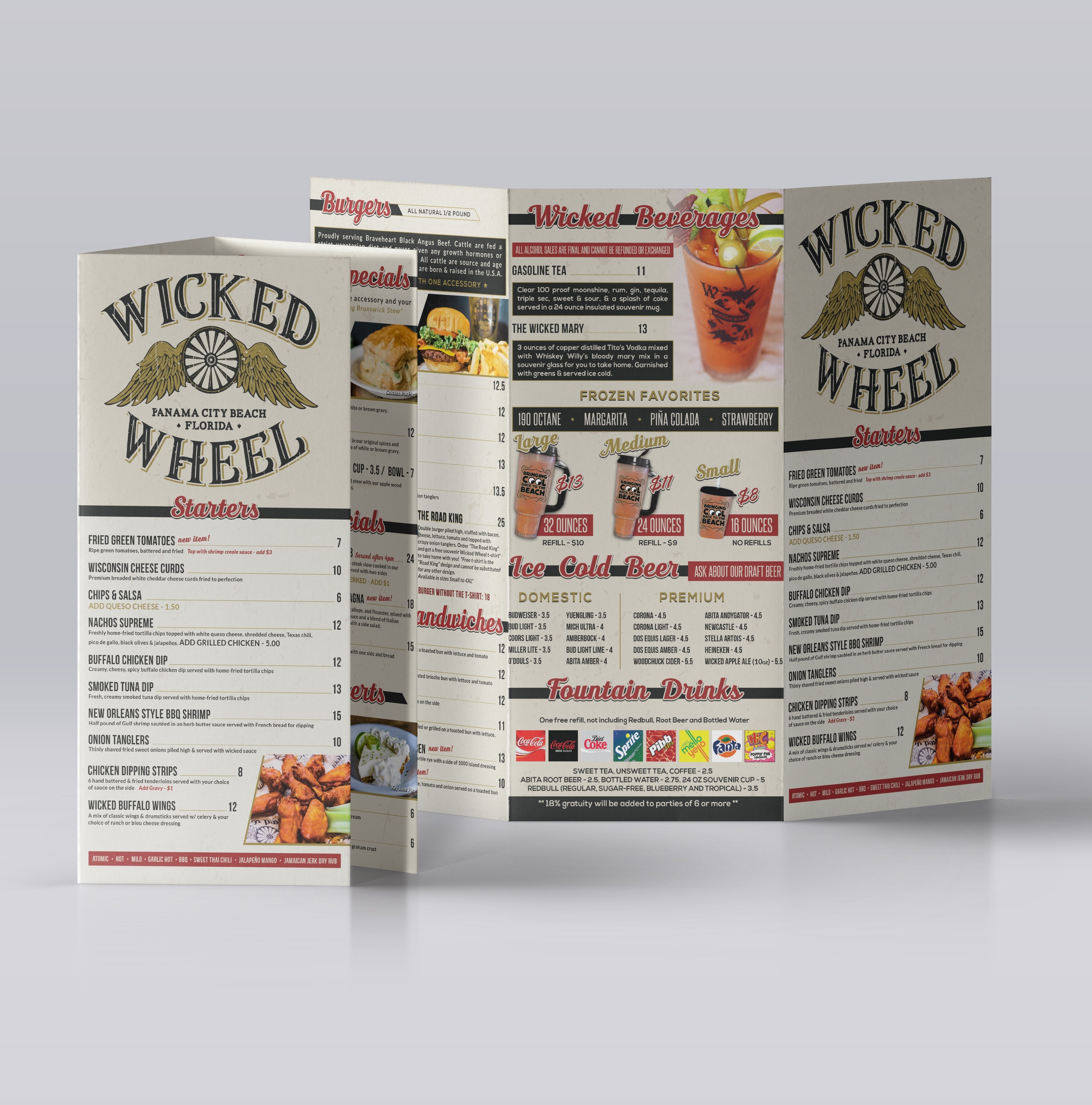 Pack d'échantillons de menus imperméables