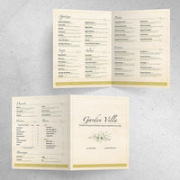 Italian Garden Menu Template 11" x 17" Bi-Fold