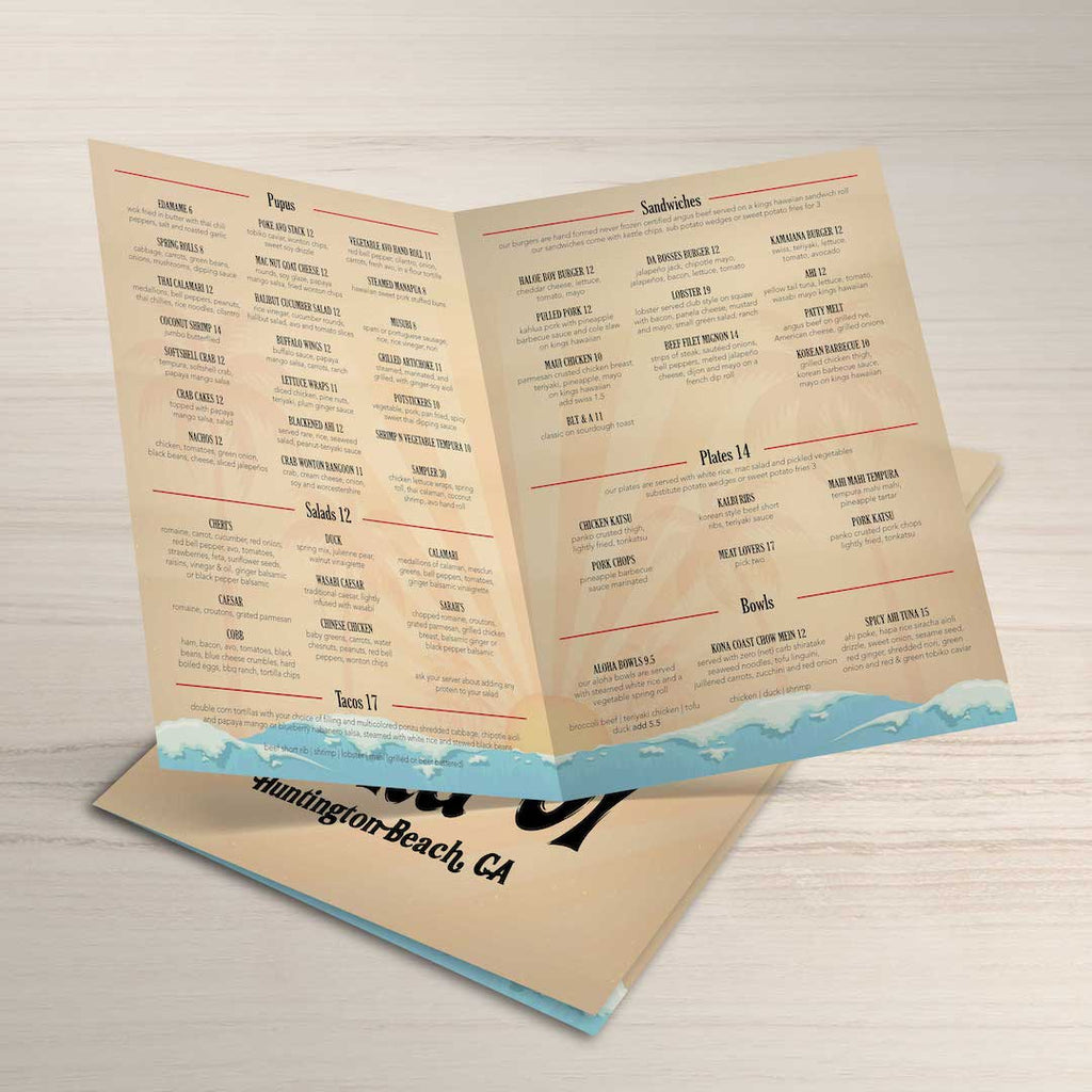 Bi Fold Pool Menu 11