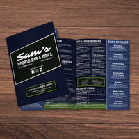 Sports Bar Template 11" x 17" Bifold