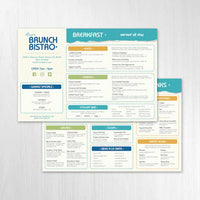 Modern Bistro Menu Template 12" x 18"