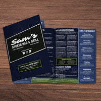 Sports Bar Template 12" x 18" Bifold