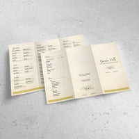 Italian Garden Menu Template 13" x 19" Tri-Fold
