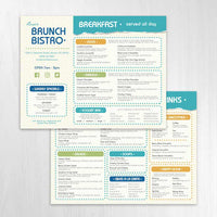 Modern Bistro Menu Template 8.5" x 11"