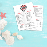 Upscale Fish House Menu Template - 8.5" x 11"