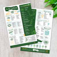 Hello Vietnam Menu Template 12" x 18"