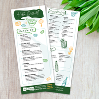 Hello Vietnam Menu Template 6" x 15"