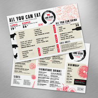 Korean BBQ Template 12" x 18"