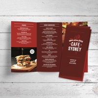 Modern Cafe Menu Template 11" x 17" Tri-Fold