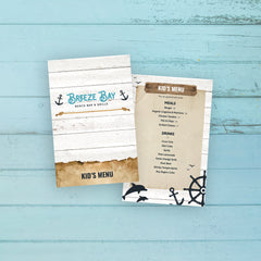 Beach Bar & Grille Menu Template 5.5