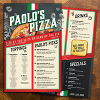 Paolo's Pizza Template 11" x 17"