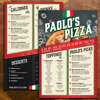 Modèle de pizza de Paolo 12" x 18"