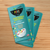 Poke Sama Menu Template 13" x 19" Tri-Fold