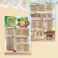 Beach Menu Template 13" x 19"
