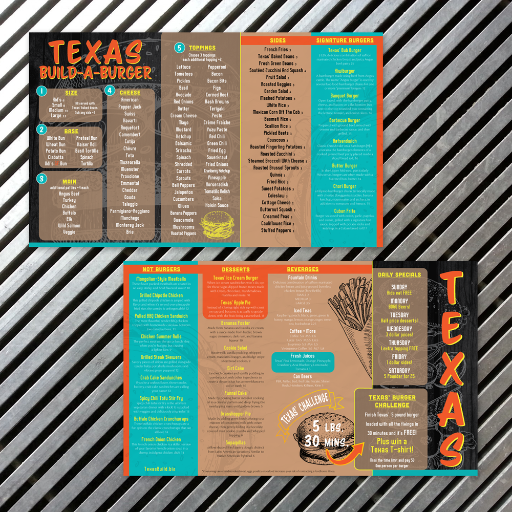 Build-a-Burger Template 8.5