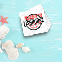 Menú exclusivo de Fish House - Plantilla de diseño de posavasos para bebidas