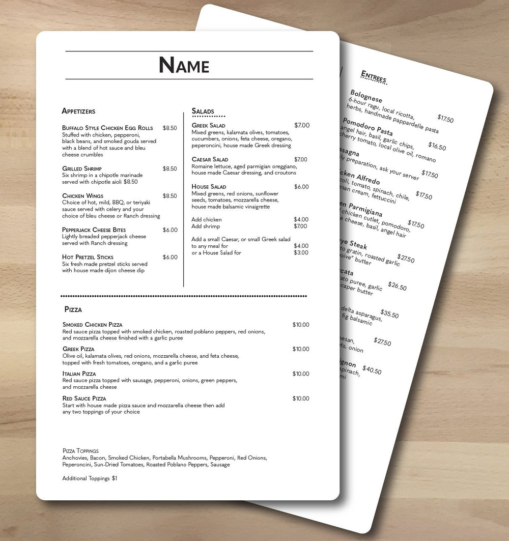 Classic Black & White Template 11